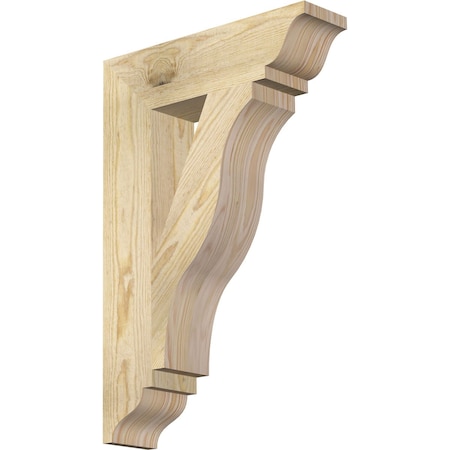 Ekena Millwork Funston Traditional Rough Sawn Bracket, Douglas Fir, 4"W x 16"D x 24"H BKT04X16X24FST01RDF